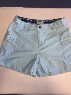 Woman’s Light Blue Adjustable Waist Cargo/Hiking Shorts Sz 6